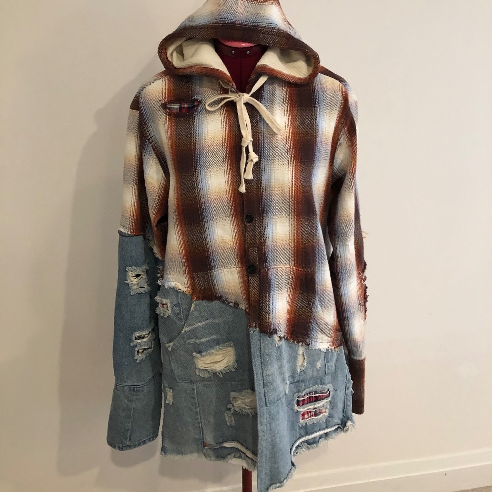 NWOT Greg Lauren Los Angeles OOAK Deconstructed  Designer Jacket